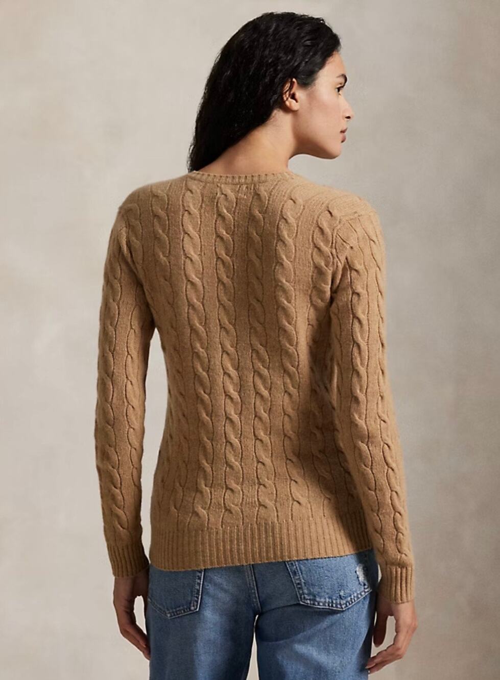 Lauren Ralph Lauren Brown Cable Knit Sweater